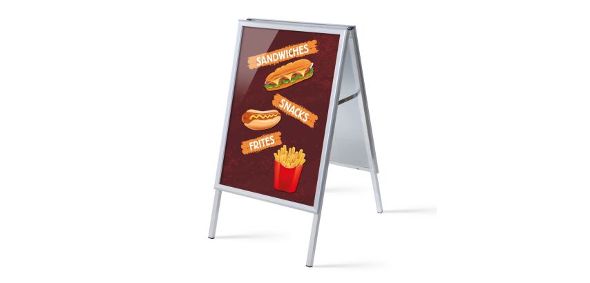 Kundenstopper A1 Komplettset Snacks Englisch