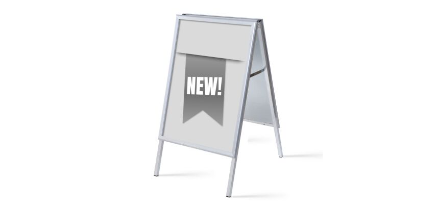 Kundenstopper A1 Komplettset Neu Grau Englisch