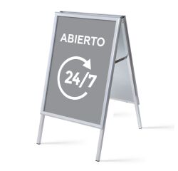 Set Completo Caballete A1 Abierto 24/7 Gris Español