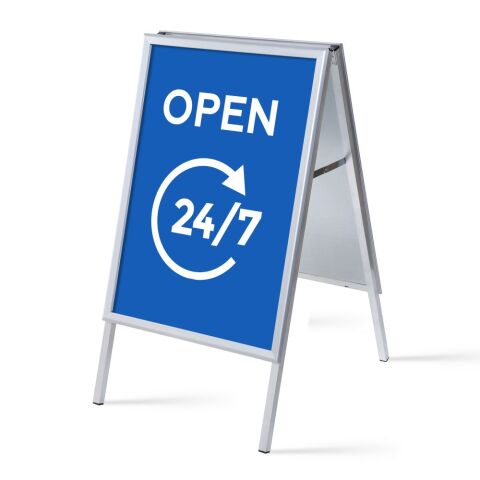 Set Completo Caballete A1 Abierto 24/7 Azul Inglés