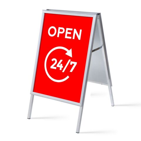Set Completo Caballete A1 Abierto 24/7 Rojo Inglés
