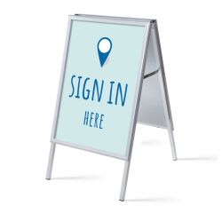 A-Board A1 Complete Set Sign In Here Blue English