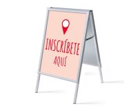 Set Completo Caballete A1 Accede Aquí Rojo Español