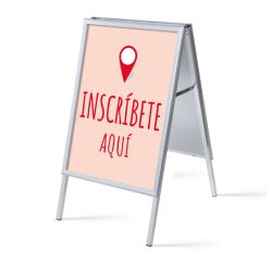 Set Completo Caballete A1 Accede Aquí Rojo Español