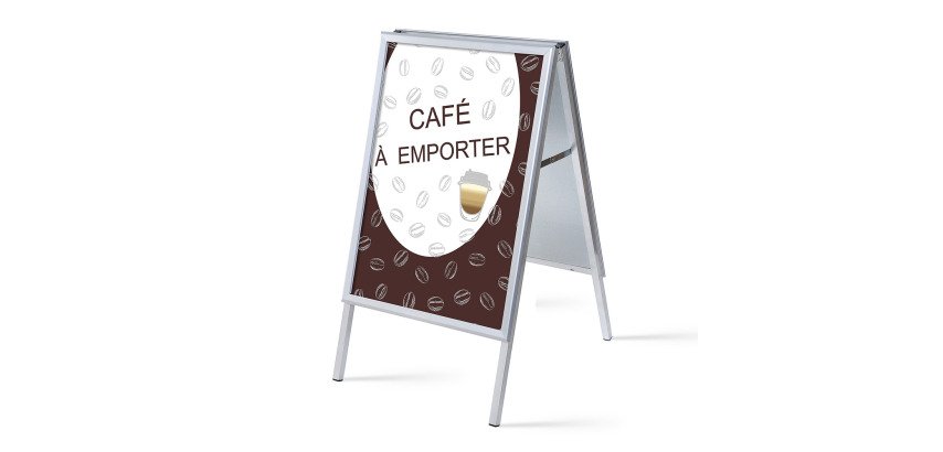 Présentoir fixe A1 Komplett-Set Café à emporter Français