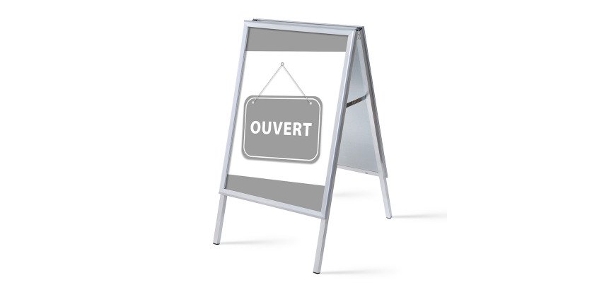 Display stand fixed A1 Complete Set Open Gray French