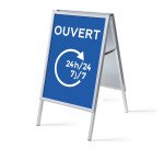 ensemble Complet Chevalet A1 Ouvert 24/7 Bleu Français