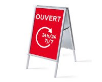 Flipover A1 complete set Ouvert 24/7 Frans rood