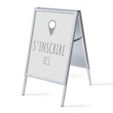 Chevalet A1 Komplett-Set Rapport Ici Grise Français