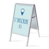Chevalet A1 Komplett-Set Rapport Ici Bleu Français