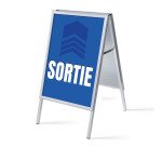 Präsentationsständer A1 Komplett-Set Sortir Blau Französisch