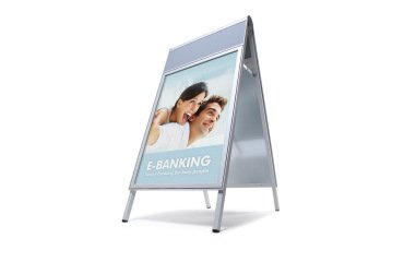 Caballete Publicitario Compasso® A1 con Cabecera