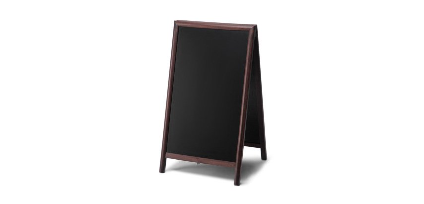 Chevalet ardoise Natura double face avec cadre en bois