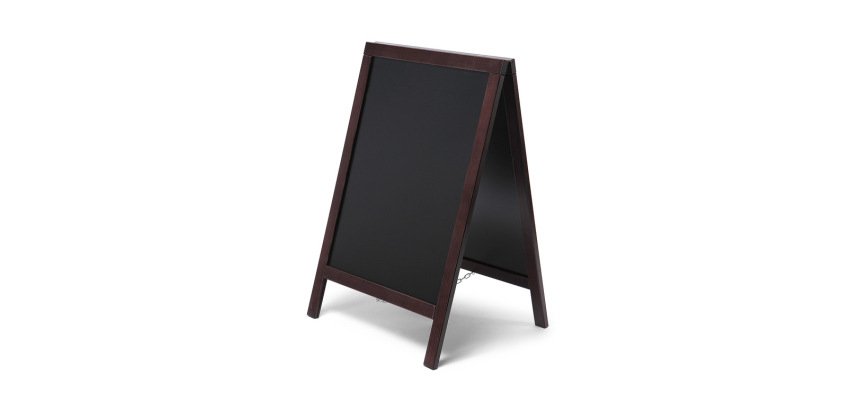 Kundenstopper Tafel Holz Economy Dunkelbraun (55x85)