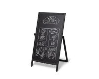 Pizarra de Caballete de Madera Volteable 55 x 105 cm Negro