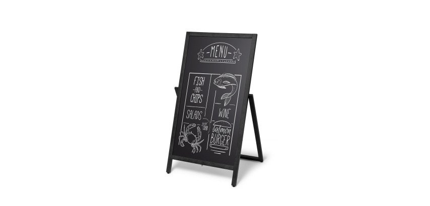 Wooden A-Board Flip 55x105 cm Black