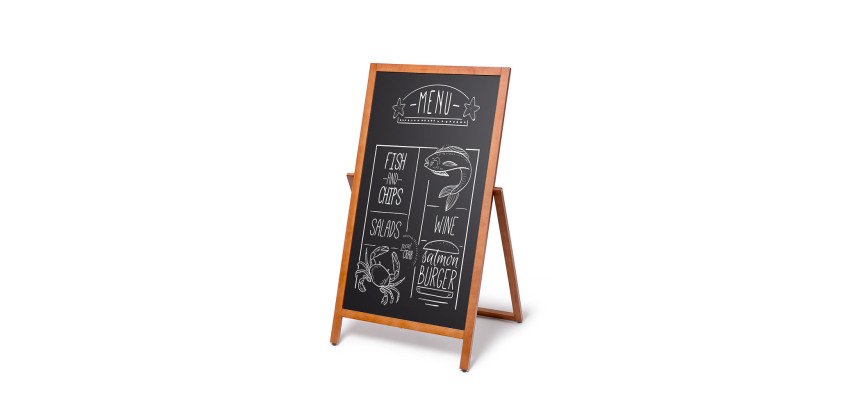 Wooden A-Board Flip 55x105 cm Light Brown
