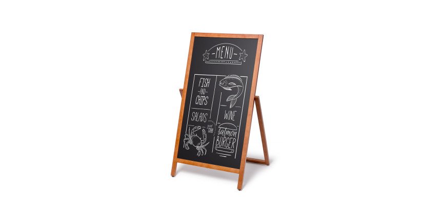Chevalet Flip en Bois 55 x 105 cm Brun Clair