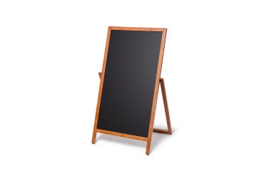 Pizarra de Caballete de Madera Volteable 55 x 105 cm Marrón Claro