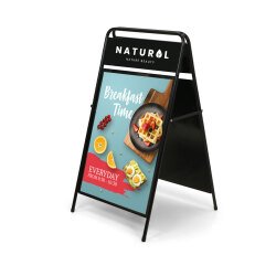 A-Board Elegant Steel with Logo Panel 50 x 70