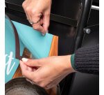 Chevalet Elegant en Acier avec Panneau Logo A1