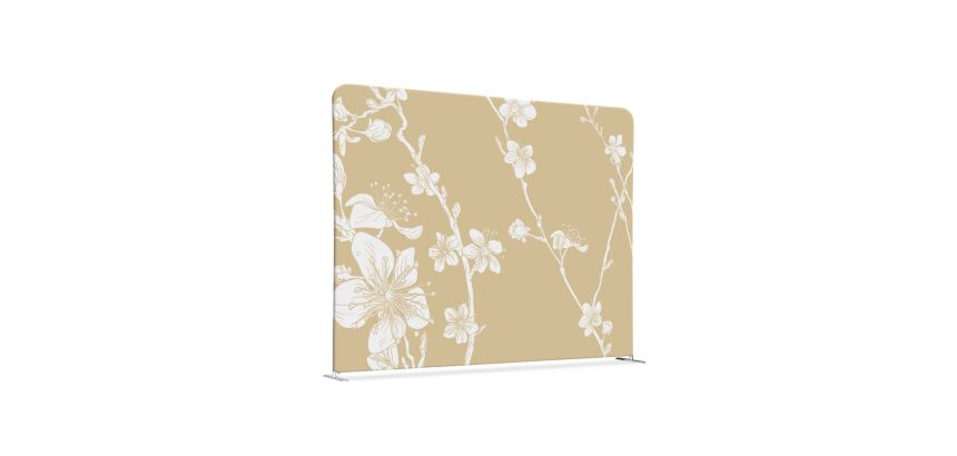 Textil Raumteiler 150-150 Doppel Abstrakte Japanische Kirschblüte Beige