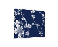 Textil Raumteiler 150-150 Doppel Abstrakte Japanische Kirschblüte Blau