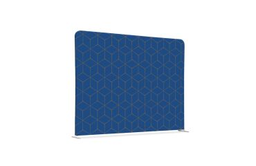 Textil Raumteiler 150-150 Doppel Hexagon Blau-Braun