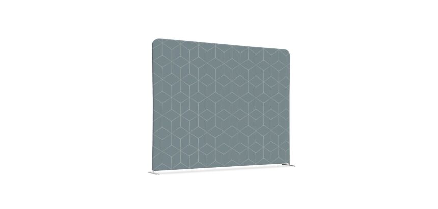 Cloison en tissu 150-150 Double Hexagone Gris