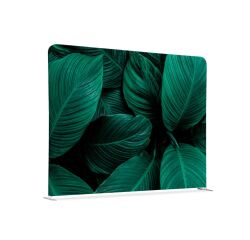 Cloison déco horizontale en tissu motif feuillage vert