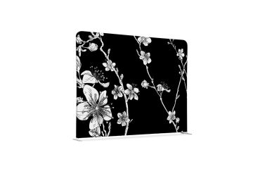 Textile Room Divider EU 200-150 Double Ab. Black I7