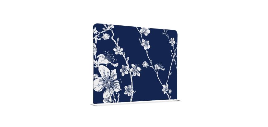Separador textil 200-150 Doble Abstracto Japonés Flor de Cerezo Azul