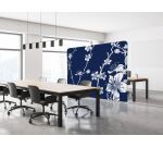 Separador textil 200-150 Doble Abstracto Japonés Flor de Cerezo Azul