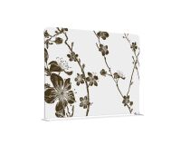 Cloison En Tissu 200-150 Double Fleurs De Cerisier Japonais Abstraites Brunes