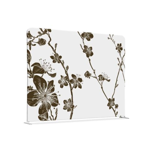 Separador textil 200-150 Doble Abstracto Flor de Cerezo Japonés Marrón
