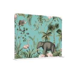 Cloison horizontale double en tissu motif Coin enfants animaux