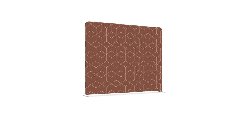 Textil Raumteiler 200-150 Doppel Hexagon Rost