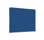 Scheidingswand Textiel 200-150 Dubbelzijdig Hexagon Blauw-Bruin