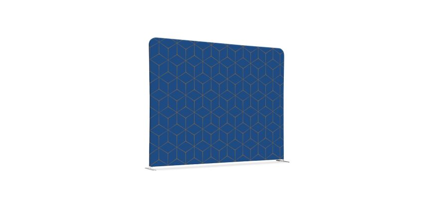 Scheidingswand Textiel 200-150 Dubbelzijdig Hexagon Blauw-Bruin