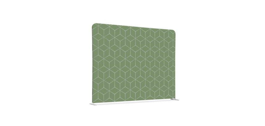 Textile Room Divider EU 200-150 Double Hex. Green I16