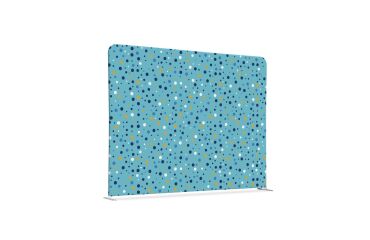 Cloison déco verticale en tissu motif points couleur