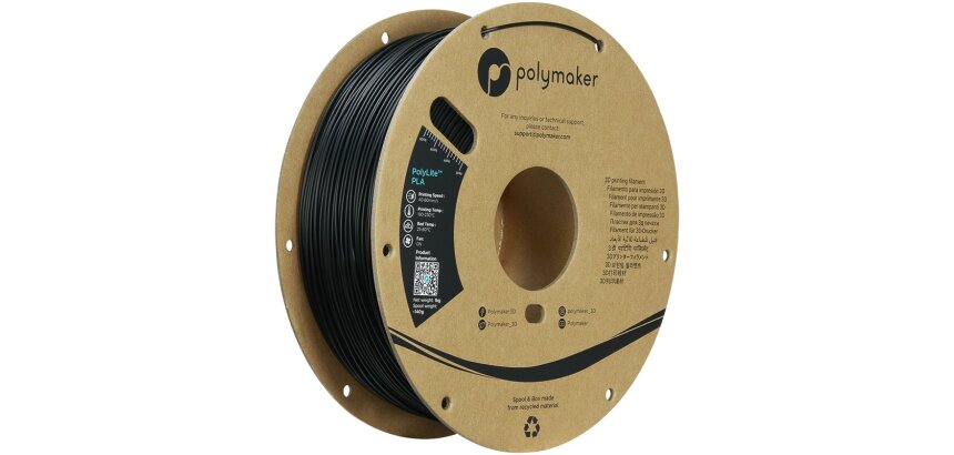 Polymaker PA02001 3D-printmateriaal Polymelkzuur Zwart 1 kg