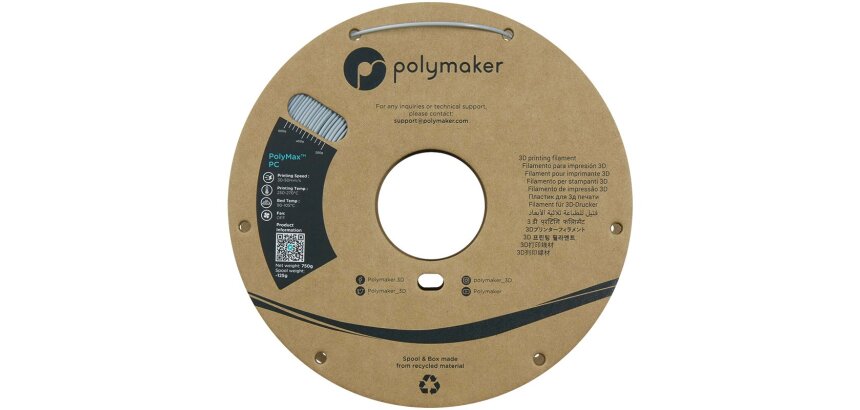 Polymaker PC02005 matériel d'impression 3D Polycarbonate (PC) Gris 750 g