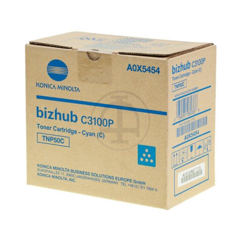 A0X5454 KONICA BIZHUB C3100 Toner Cyan  5000Pages TNP50C