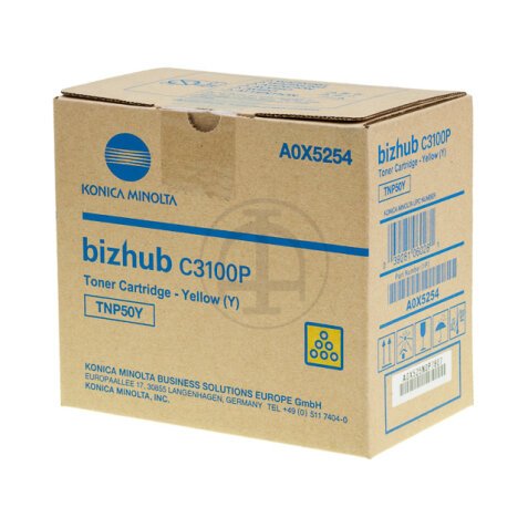 DE_A0X5254 KONICA BIZHUB C3100 TONER YEL