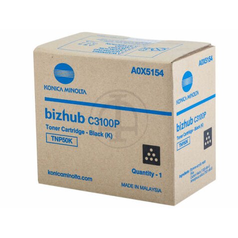 A0X5154 KONICA BIZHUB C3100 Toner Zwart  5000pag. TNP50K