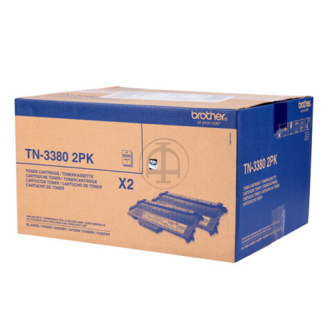 TN3380TWIN BROTHER HL5440 Toner Noir(2)Haute Capacité   2x8000Pages Haute Capacité