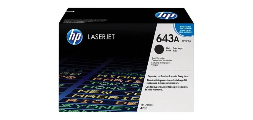 HP toner 643A, 11 000 pagina's, OEM Q5950A, zwart