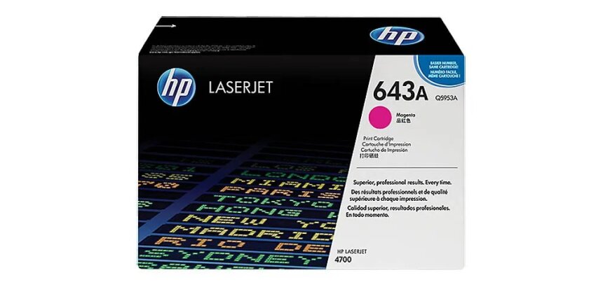 HP toner 643A, 10 000 pages, OEM Q5953A, magenta