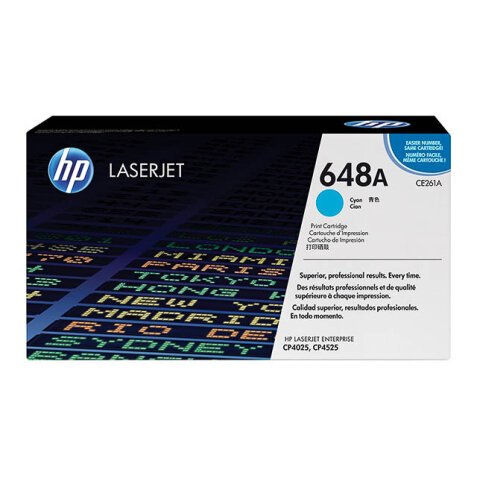 HP 648A - cyaan - origineel - LaserJet - tonercartridge (CE261A)